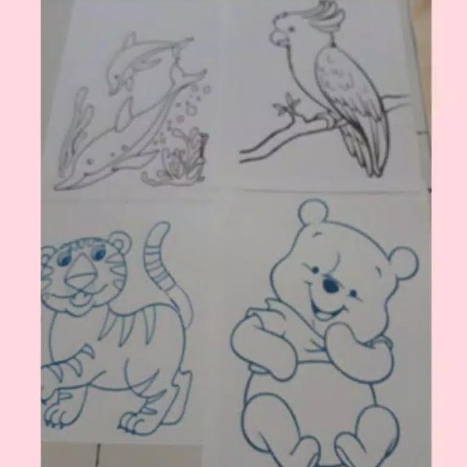 Tas kanvas lukis, paket mewarnai