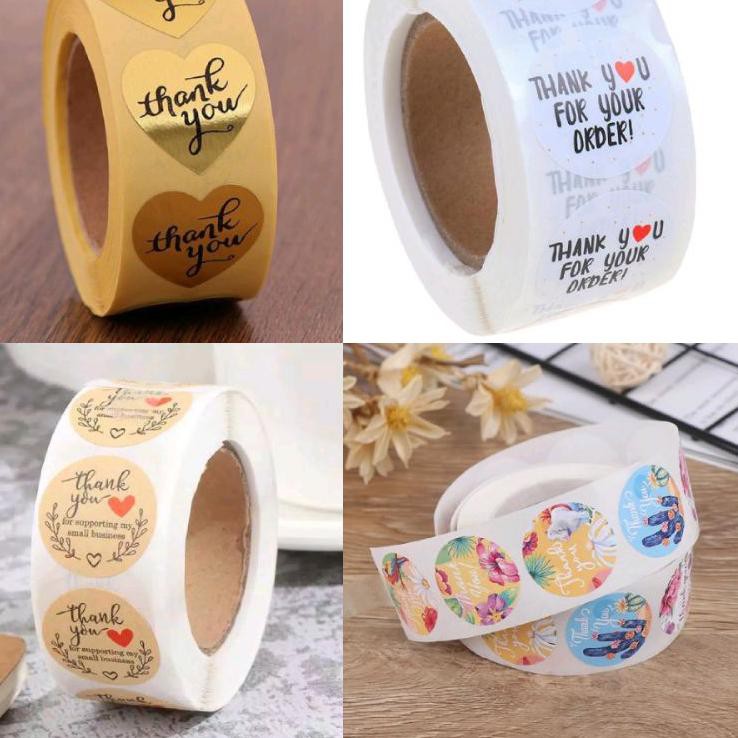 

uq Sticker thank you diameter 2,5cm KAY Murah Banget