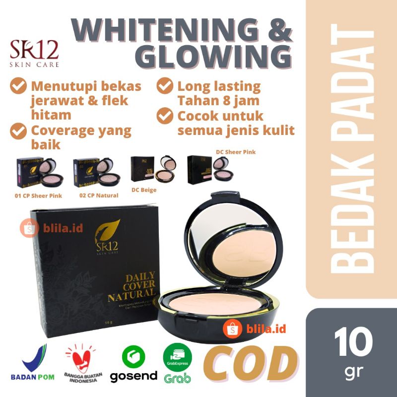 BEDAK SR12 EXCLUSIVE COMPACT POWDER SR12 NATURAL &amp; SHEER PINK Halal BPOM