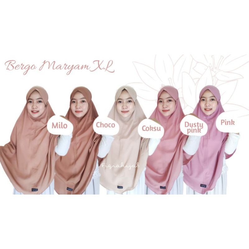 Bergo Maryam XL Diamond Premium/Bergo Maryam XL/Bergo Maryam Jumbo