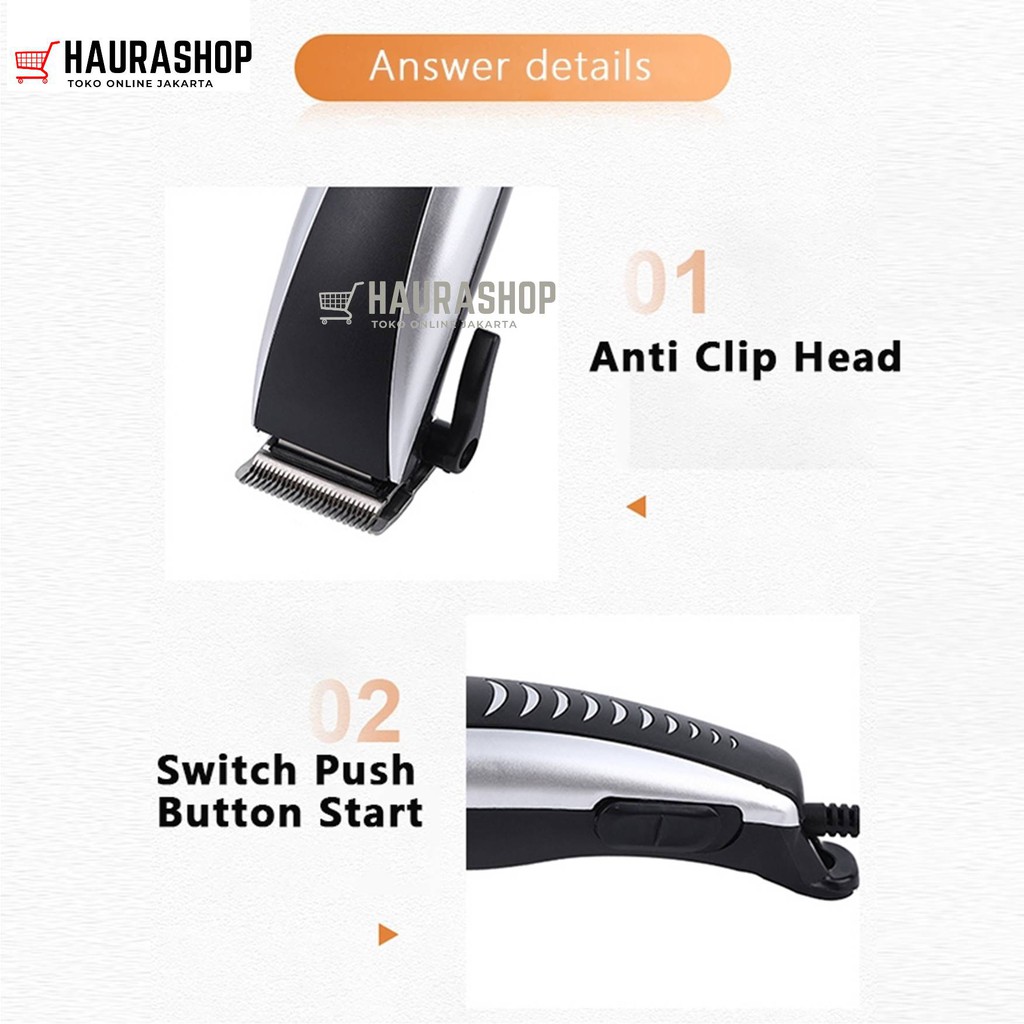 Alat Cukur Rambut Listrik Hair Clipper Waer 4604