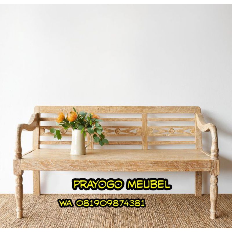 kursi risban batavia rafles murah kayu jati - bangku jawa teras jati - kursi antik kuno vintage