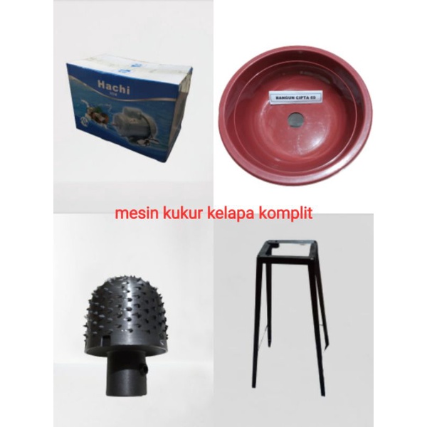 paket set mesin kukuran kelapa listrik