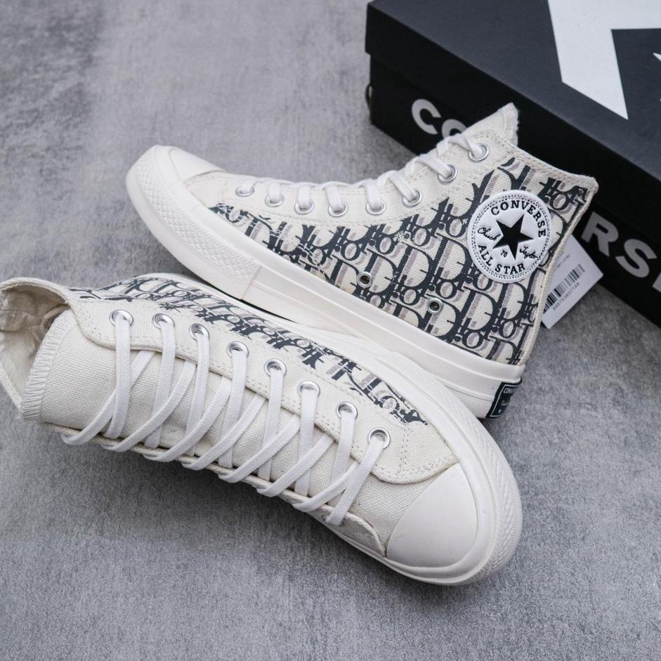 clear high top dior converse