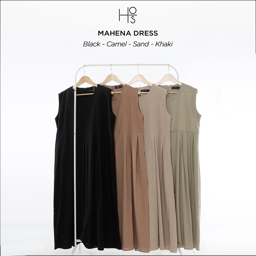 Hosofshopaholic - MAHENA DRESS - Pakaian Wanita - Dress - Casual Dress - Sleeveless Dress - Maxi Dress - Dress Linen - Lentera Collection - Allsize-5