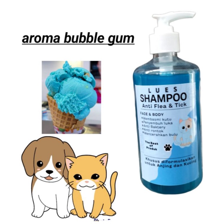 Shampoo kucing dan anjing anti kutu dan pelembut/anti jamur/anti rontok netto:500ml