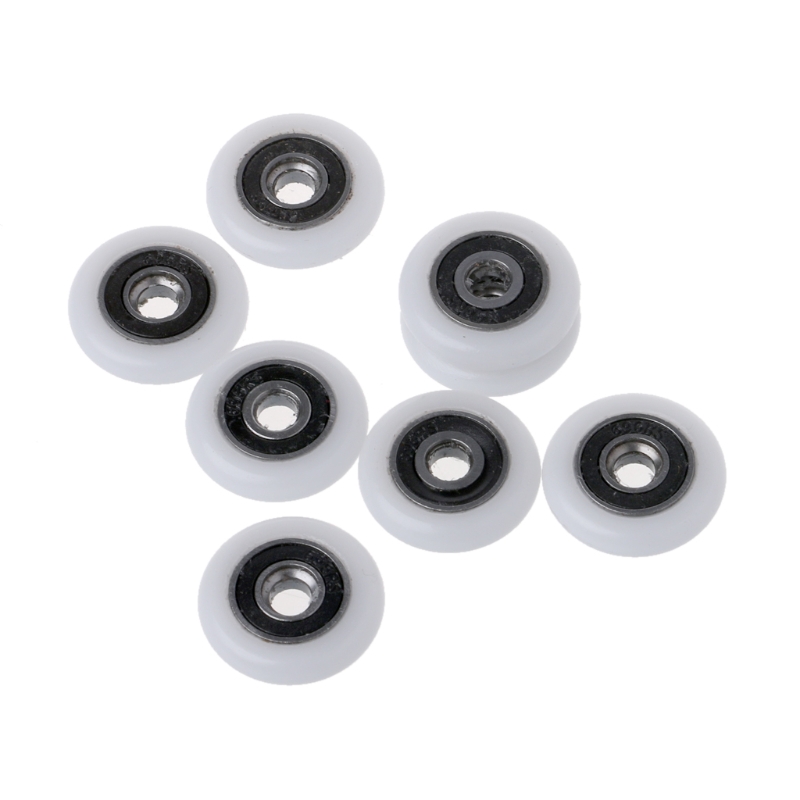 Wer 8 Pcs Shower Door Runner Rollers Wheels Pulleys Replacement Parts 23mm Diameter Shopee Indonesia