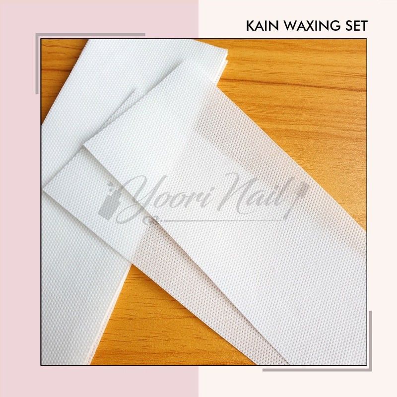 paket kain wax dan spatula jumbo kain waxing stripe paper kain wax bisa dicuci 10pcs set