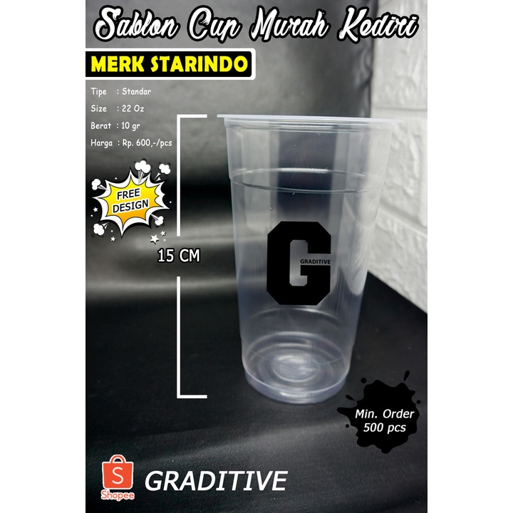 Sablon Cup Merk Starindo 22oz (10 gr)