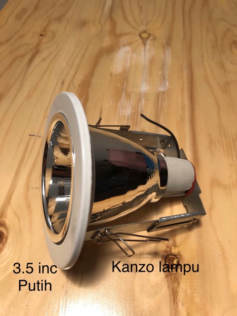 Downlight 3,5 inch Adjustable + Fitting E27  &lt; Putih &gt;   Lampu Plafon