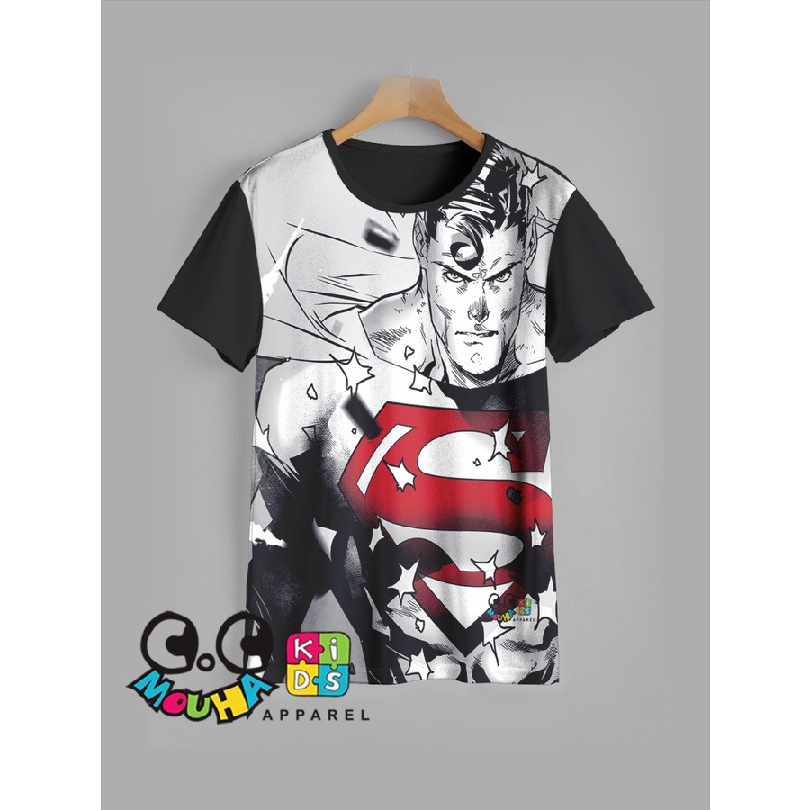 Kaos Anak anak Superman v3 Keren 3D Baju Anak Superman 3D Pakaian Anak