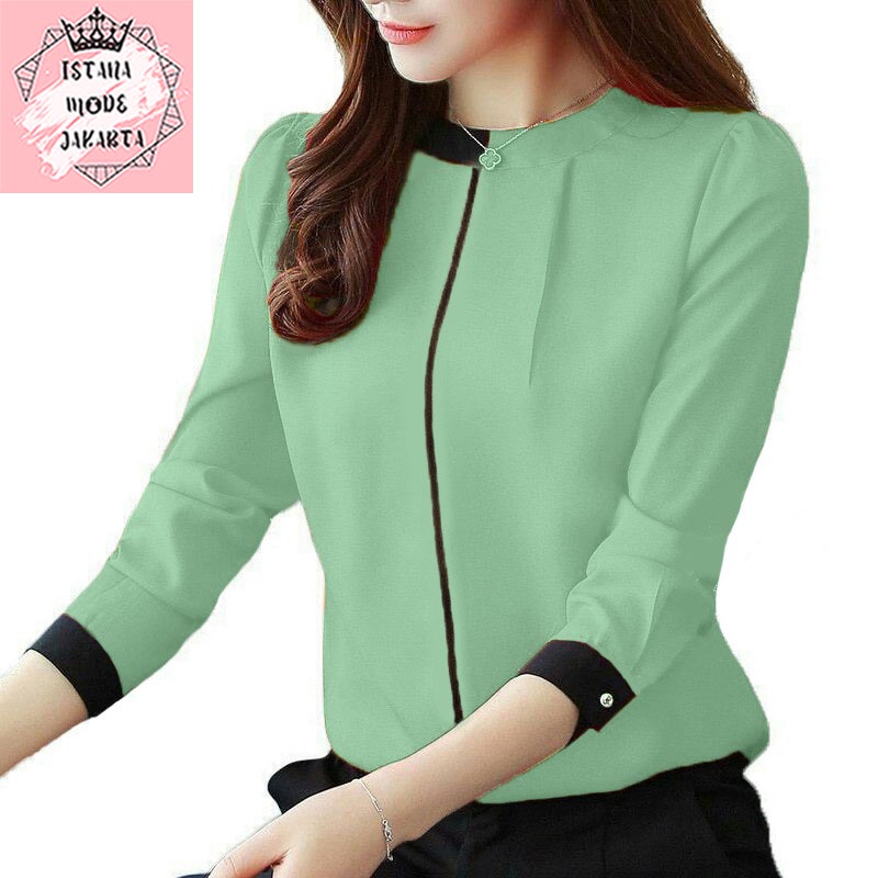 ISTANA MODE JAKARTA Verra baju atasan wanita terbaru blouse korean style blouse wanita lengan panjang-8