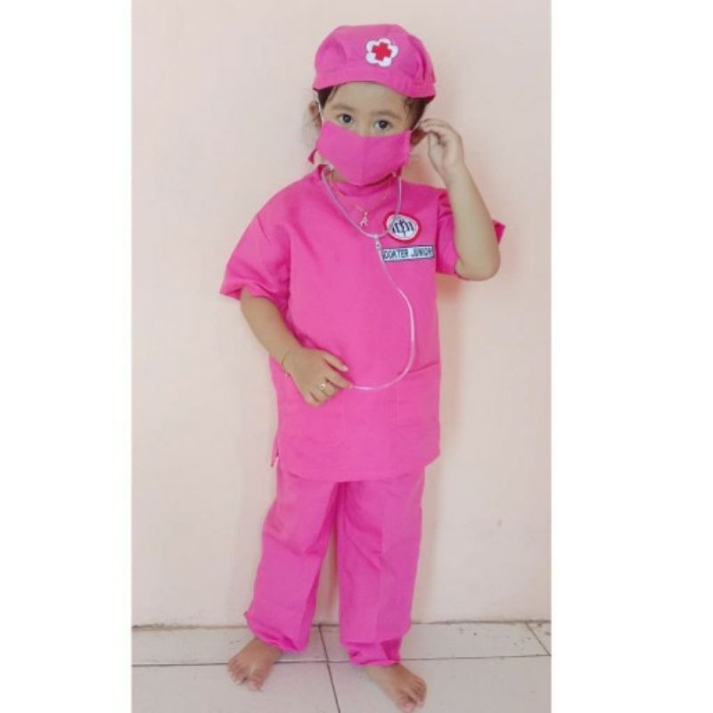 BAJU DOKTER BEDAH ANAK/BAJU PERAWAT ANAK/BAJU KARNAVAL