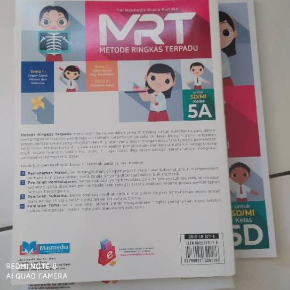 Barang Pilihan.. Buku MRT kelas 5 SD jilid ABCD Masmedia