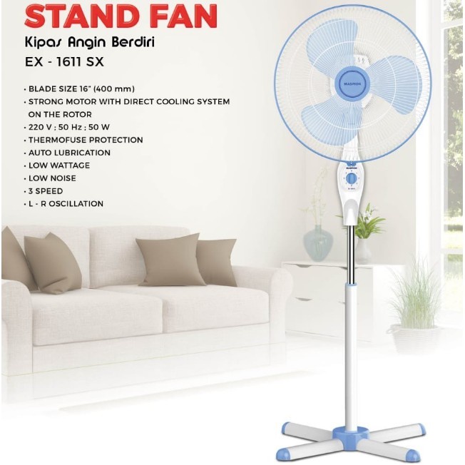 PROMO KIPAS ANGIN STAND FAN MASPION EX 1611SX KIPAS ANGIN BERDIRI