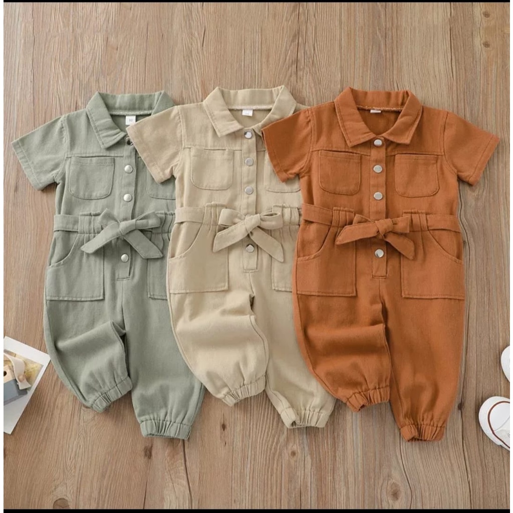 Zahra Jumpsuit Anak Perempuan Eloise Bahan Katun | Pakaian Anak Terlaris Umur 1-5 Tahun