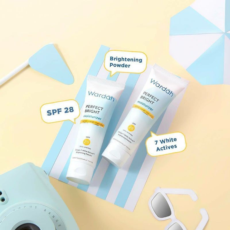 Wardah Perfect Bright Moisturizer SPF 30 | For Normal Skin Oil Control 20 Ml KEMASAN BARU / Perfect Bright Moisturizer Smooth Glow / Night