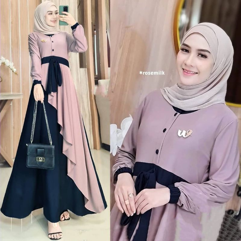 Baju Gamis Gaun Kondangan Pesta Muslim Wanita Kekinian Terbaru 2022