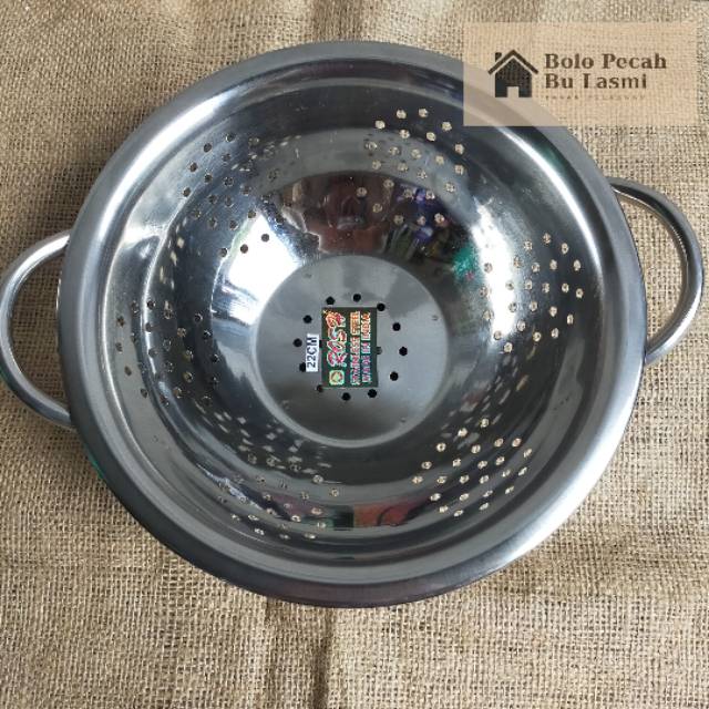 Tempat Nasi Stainless 22 cm / Ceting Stainless / Sangku / Ceting Nasi / Ceting Murah