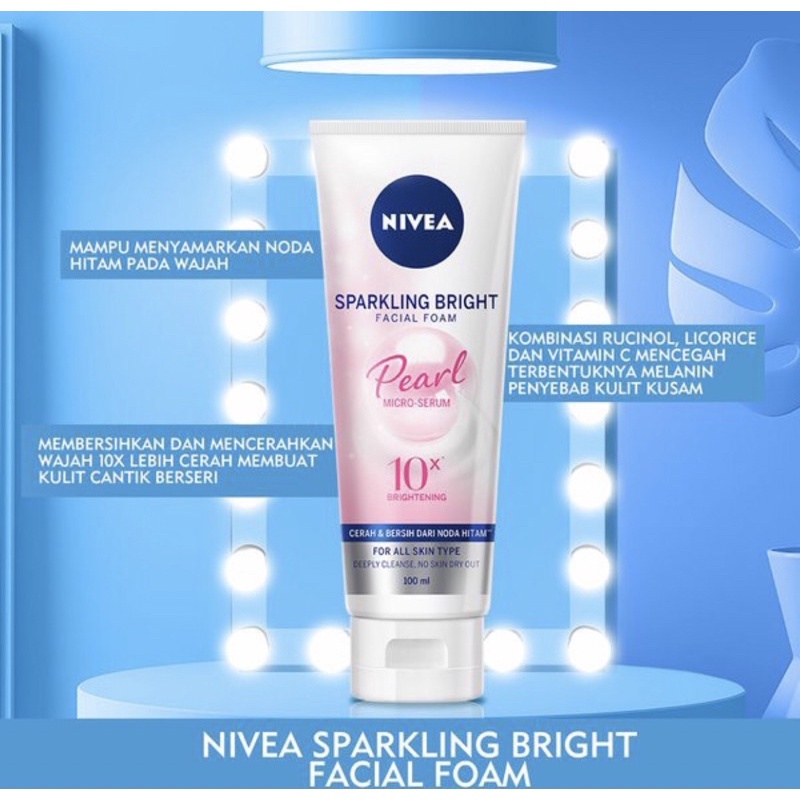 Nivea Sparkling Bright Facial Foam Pembersih Wajah 100ml