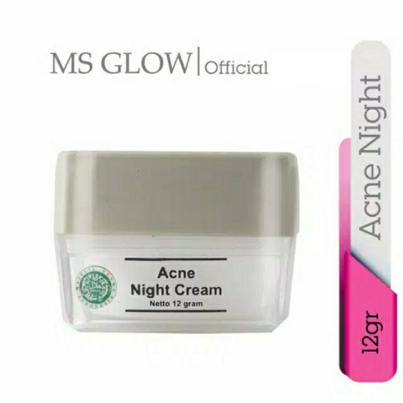 Msglow acne night cream BPOM