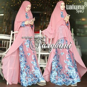 Dijual Gamis Syari Polos Ceruty Laluna 8 Original by Farghani Diskon