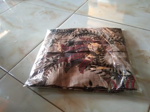 Murah Batik Kemeja Hem Pria Motif Kembang Gede Hitam Kemeja Seragam Pekalongan Alkhalis.