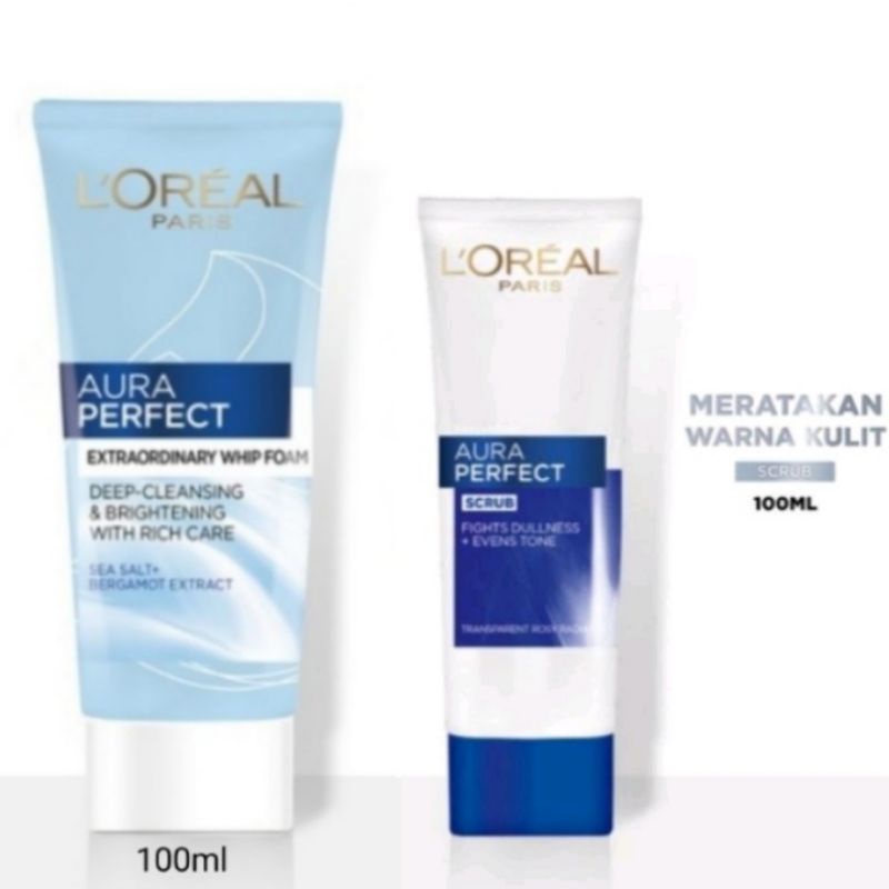 Sabun Pembersih Wajah LOreal Paris Aura Perfect Whip Foam Facial Wash