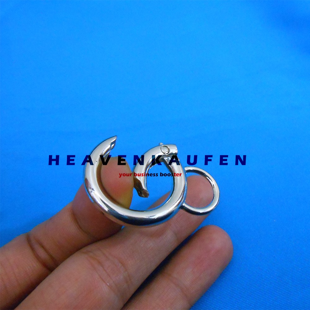 Ring Bulat Kuping Bisa Dibuka - Tutup Diameter Lubang 2 cm Tebal 4 mm Warna Silver