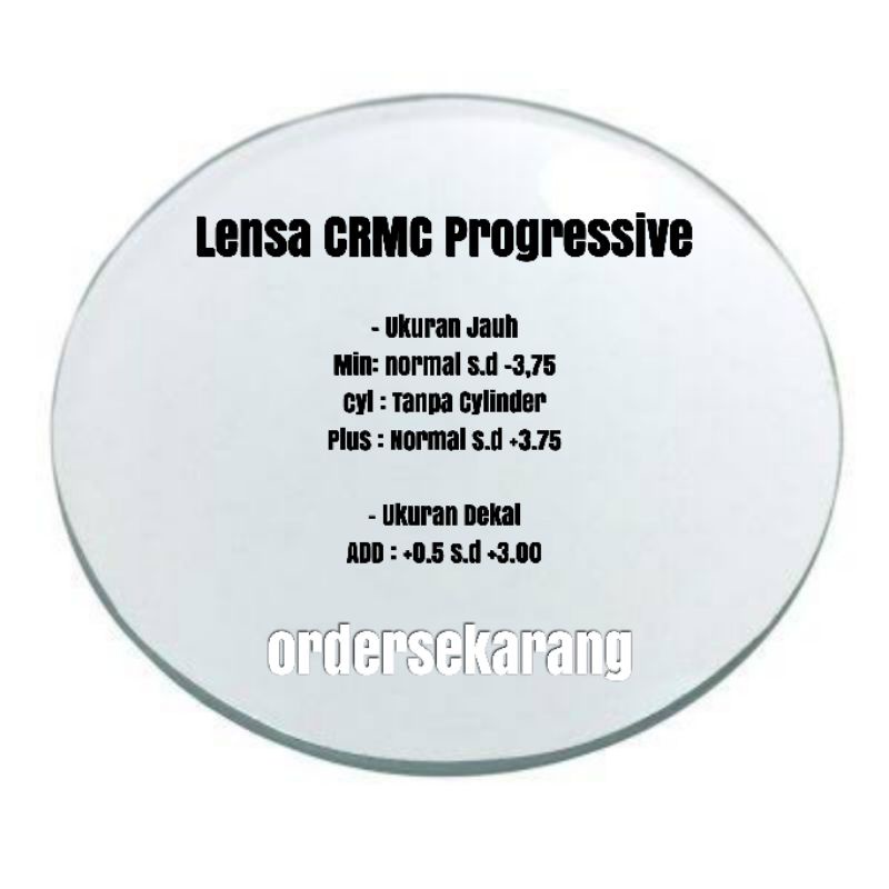 Pasang ganti lensa kacamata CRMC Blueray Photochromic Bluecromic progresif progressive atas isi normal