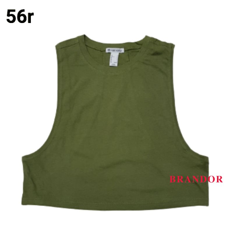 FBS56 - ACTIVE CROPPED MUSCLE TEE  By F21-4