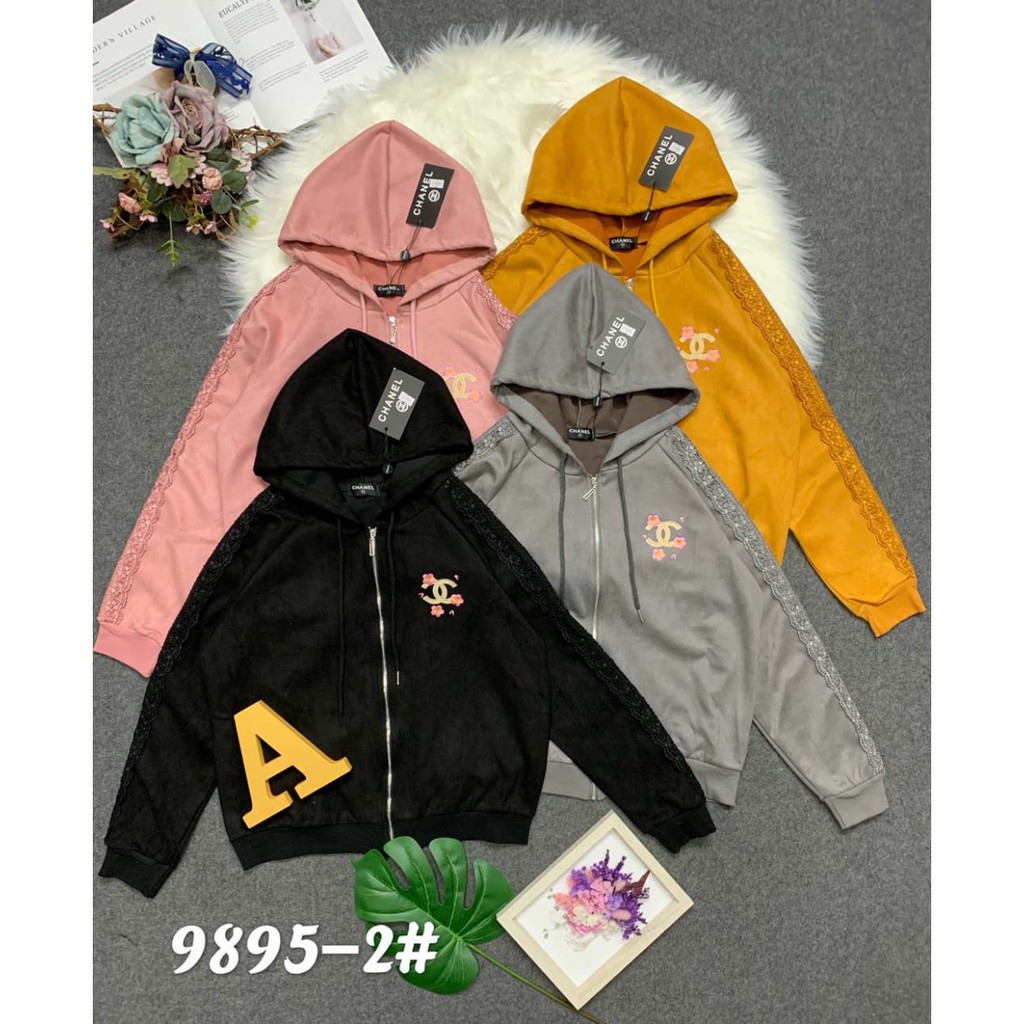 9895-2 Jaket Suede Chanel Renda Tangan
