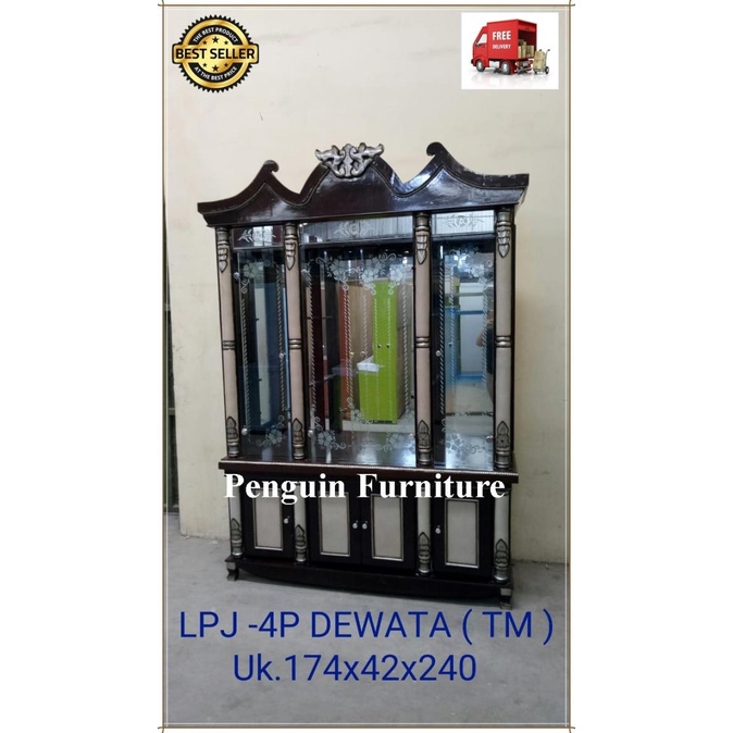 Lemari Pajangan/Lemari Hias 4 Pintu Dewata Tm