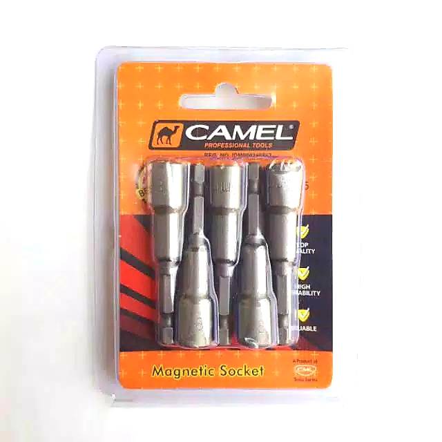 Mata Bor Socket Baut Baja Ringan Roofing Magnet Nut - CAMEL 8MM X 65 MM 65mm (per 1pcs / per 1set)