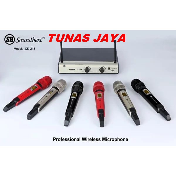 MIC WIRELESS SOUNDBEST CK 213 ISI 2 MIC WIRELESS CK 213