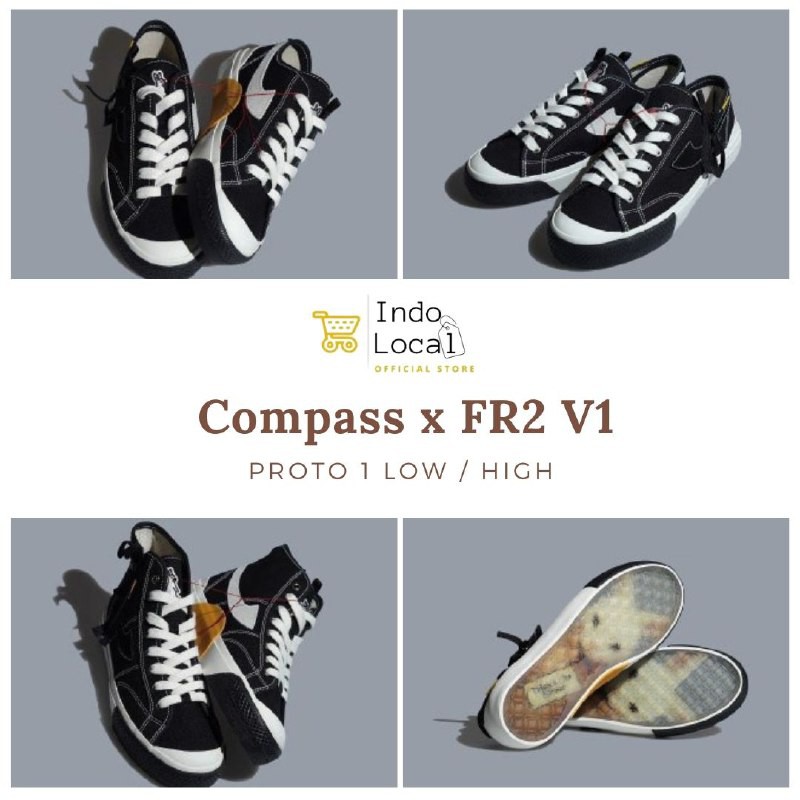 Sepatu Compass #FR2 Proto V1 Edisi Indonesia Hi / Low