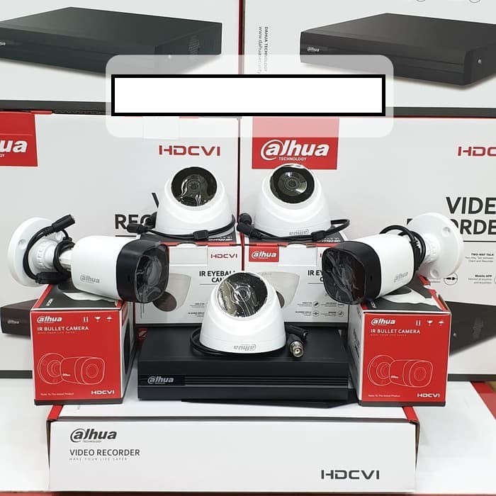 Paket CCTV Dahua 2MP DVR 8 Channel 5 Kamera Siap Pasang