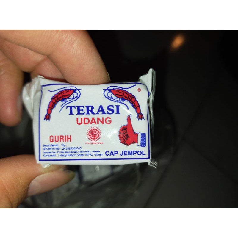 

Terasi Udang Original Cap Jempol Khas Cirebon Isi 10 Sachet Berat 100 Gram