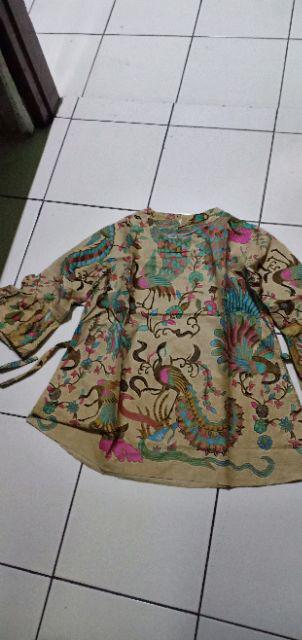 Kemeja Batik Lengan Panjang 021 Risna Batik Hrb0626 Hem Batik Murah Seno Sogan Bakung Padi Manggar