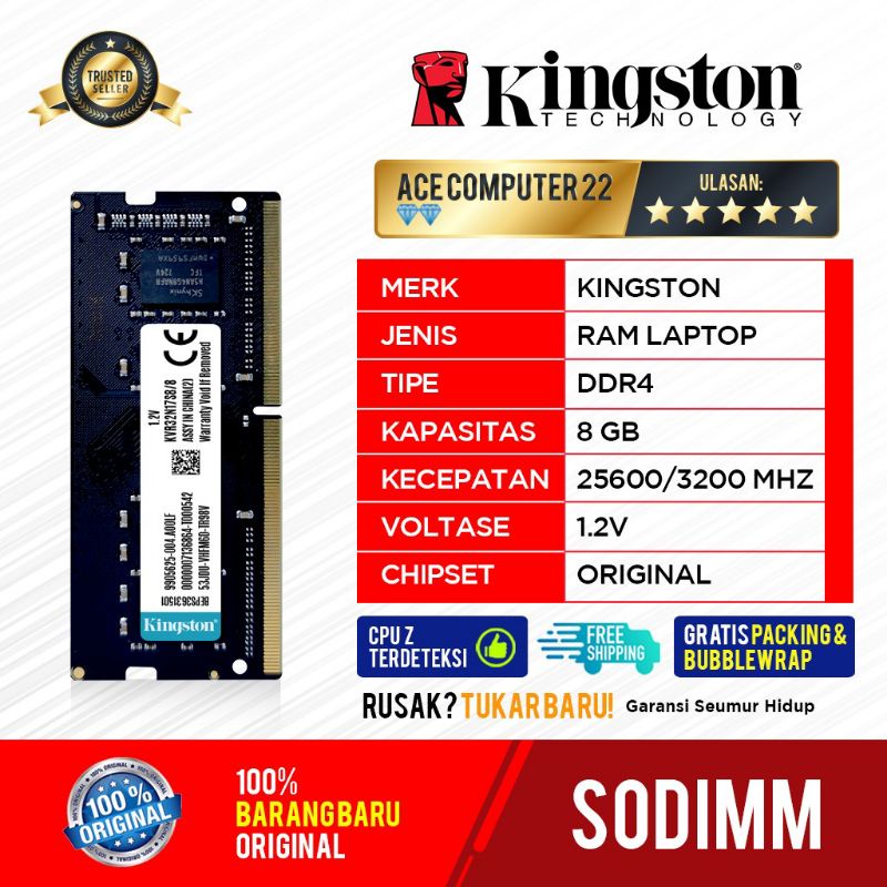 KINGSTON SODIMM DDR4 8GB PC 25600