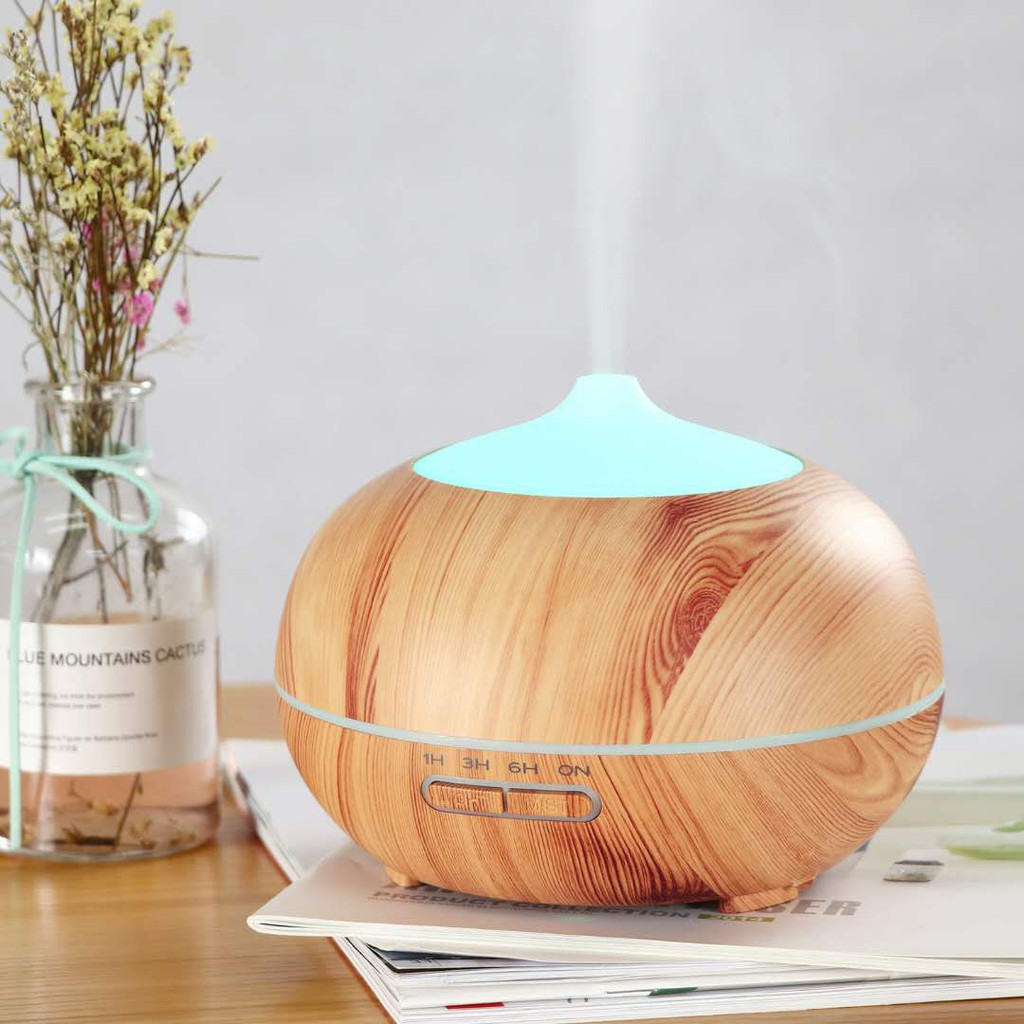 Humidifier motif Kayu LED Lampu Tidur Diffuser Purifier Aroma Terapi Essential oil Pengharum Ruangan 14