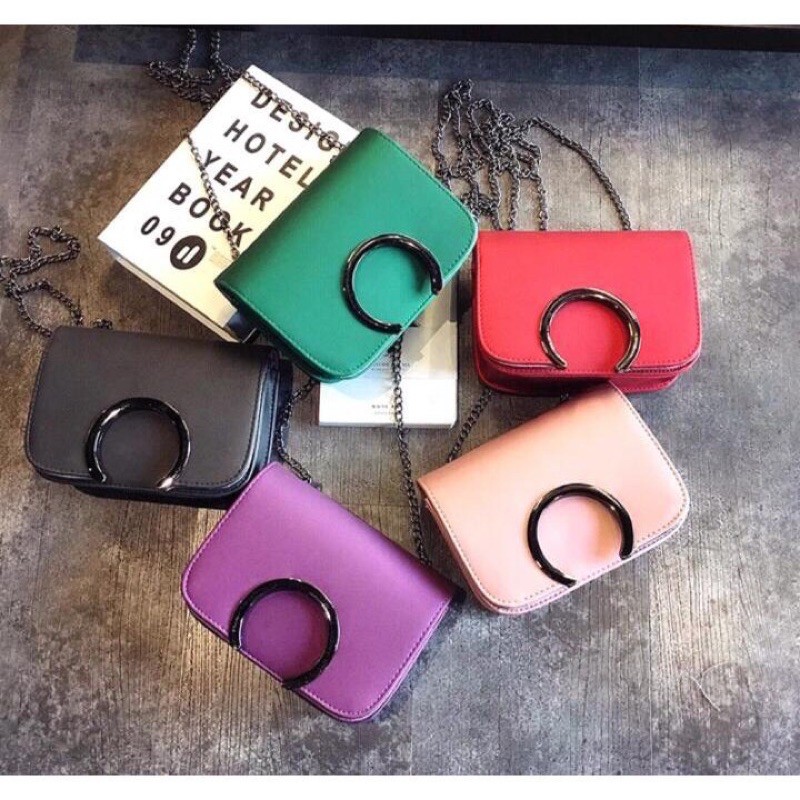 TAS SELEMPANG RANTAI POLOS CASUAL Tas Cantik Murah kualitas Import