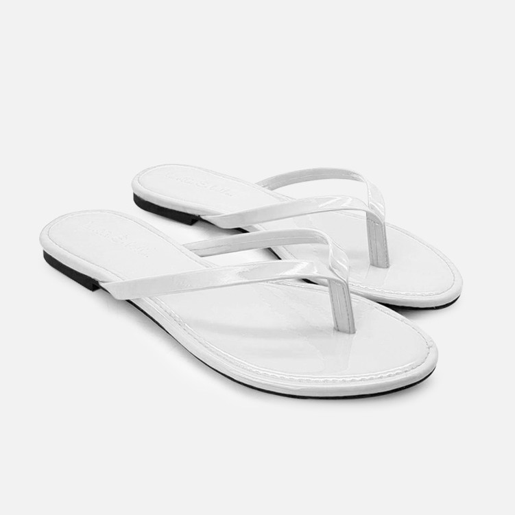 La Vita E Bella Candy Sandal Jepit Flat Teplek Wanita Model Flip Flop Bahan Glossy [LZ504]