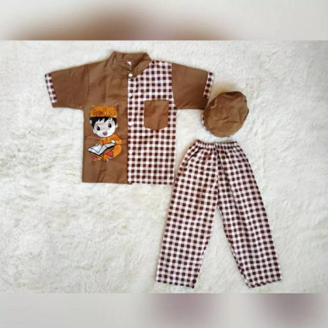 KOKO TURKI DUAL LED NYALA DI KEDUA MATA/BAJU MUSLIM ANAK LAKI LAKI 1-6TH