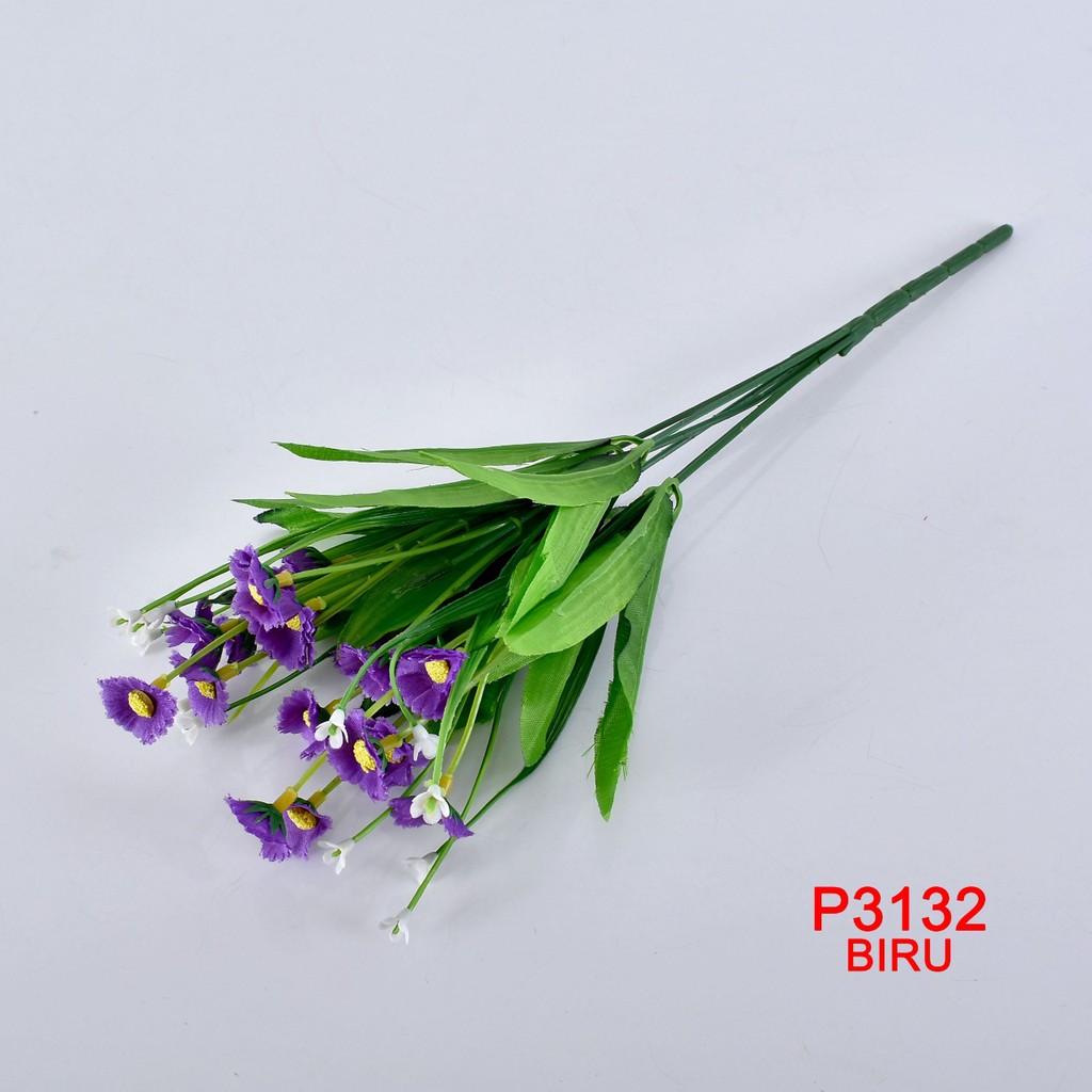 COD / SM.ID BUNGA BUKET BUNGA ARTIFICIAL ROSE BUNGA PALSU IMPORT DEKORASI RUMAH / PESTA P3132-BIRU