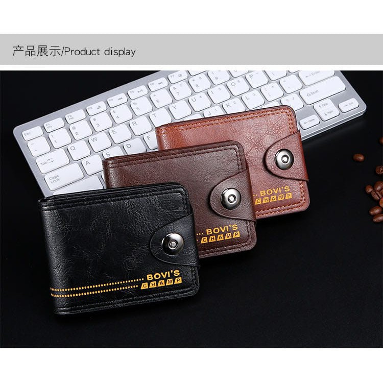 (FY) COD DOMPET IMPORT DOMPET PRIA  IMPORT MATERIAL PU DOMPET PENDEK DOMPET LIPAT DOMPET PRIA MURAH