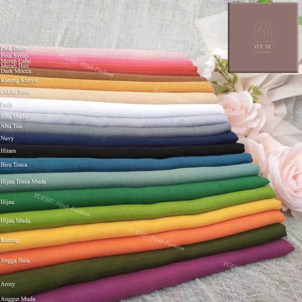 Murah Meichen Kerudung Hijab Paris Polos Segi Empat Jilbab Daily Basic Premium-3