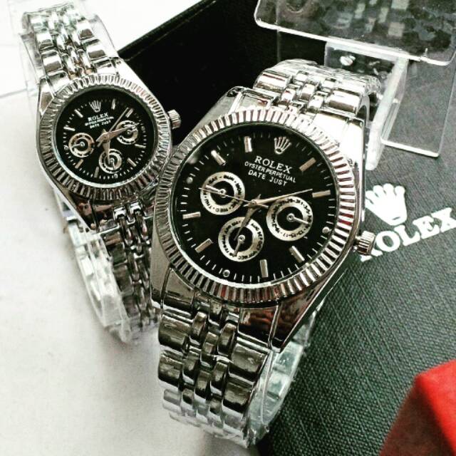 JAM COUPLE ROLEX PUTIH + BOX termurah