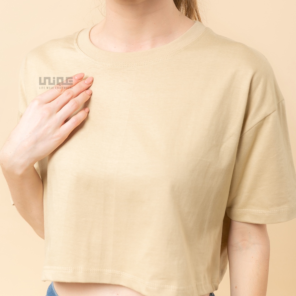 UNIQUE - (CropTop Series) Kaos Oversize Croptop Chocomilk