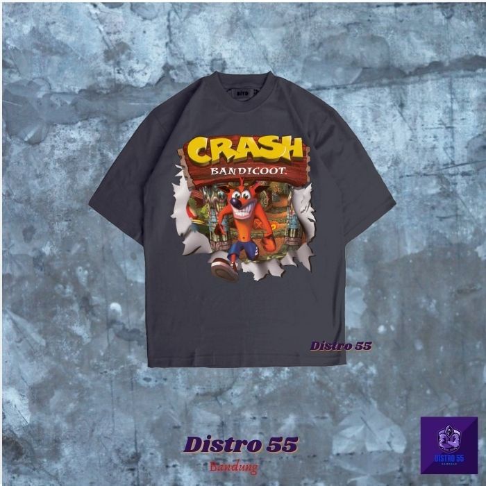 KAOS KARTUN CRASH BANDICOOT VINTAGE TSHIRT ( OVERSIZED TEE) / TSHIRT KARTUN CRASH BANDICOOT KAOS OVE